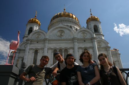 Flamingo in Moscow - Christ Cathedral